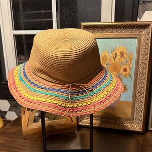 Rainbow Striped Kids Sun Hat